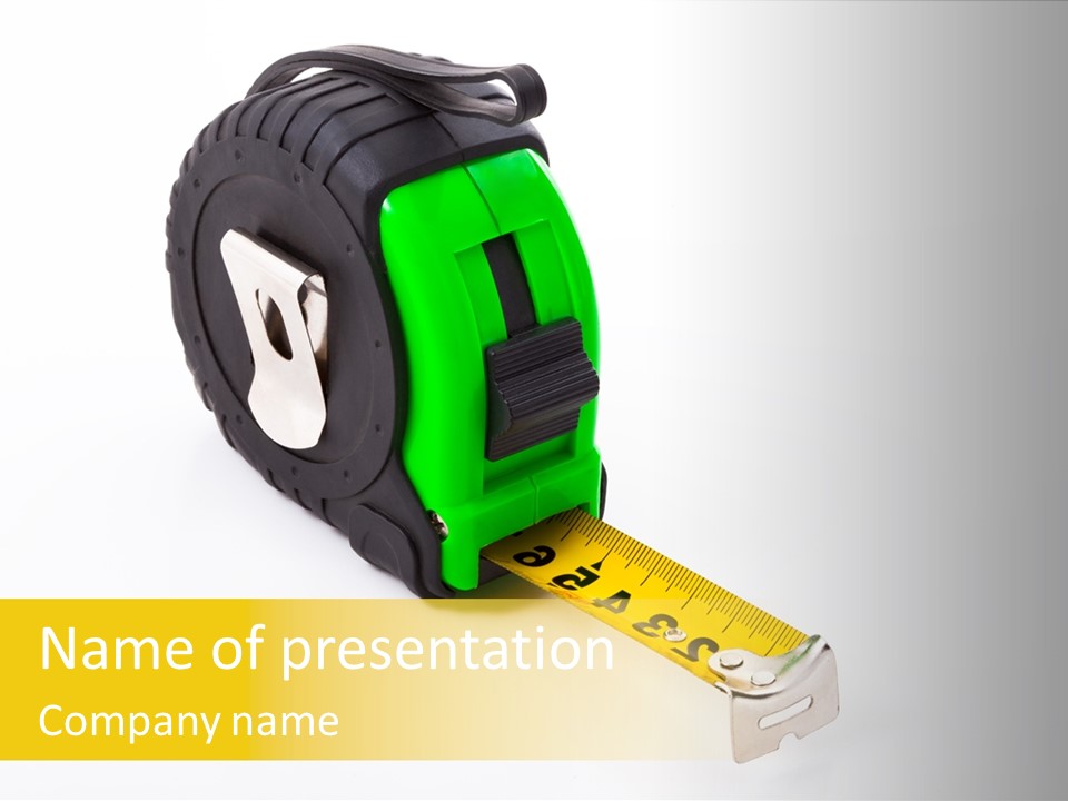 Measuring Steel Lock PowerPoint Template