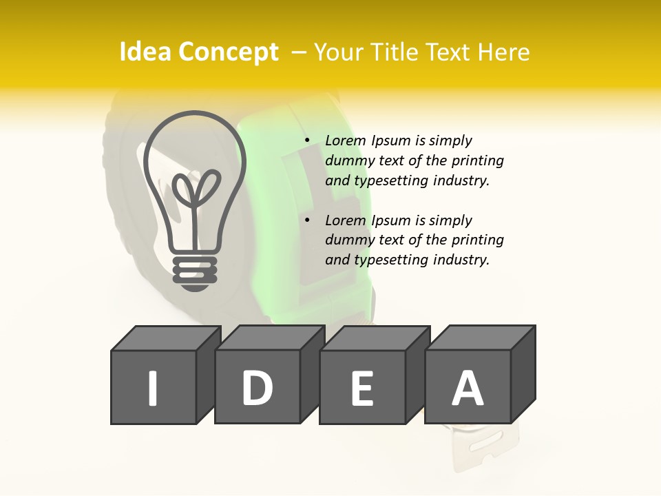 Measuring Steel Lock PowerPoint Template