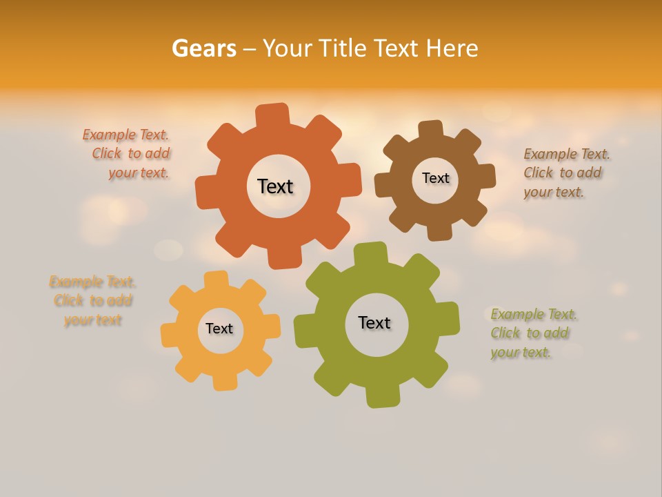 Gold Merry Brown PowerPoint Template