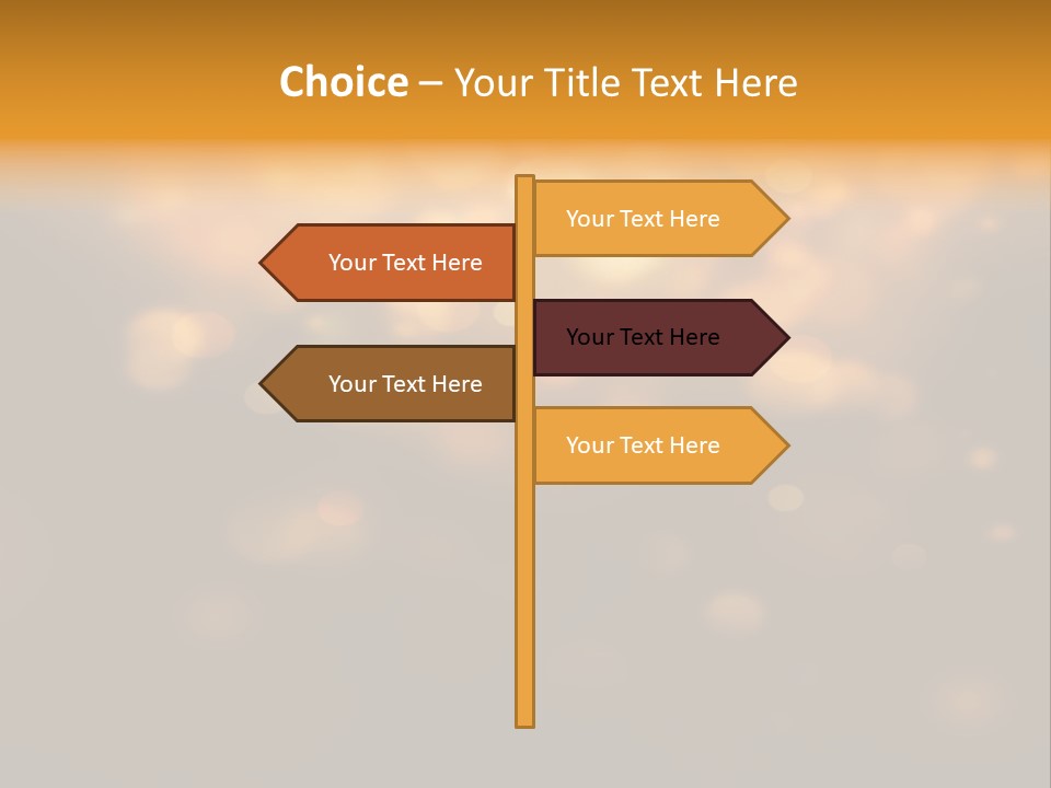 Gold Merry Brown PowerPoint Template