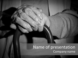 Fingers Hand Mature PowerPoint Template