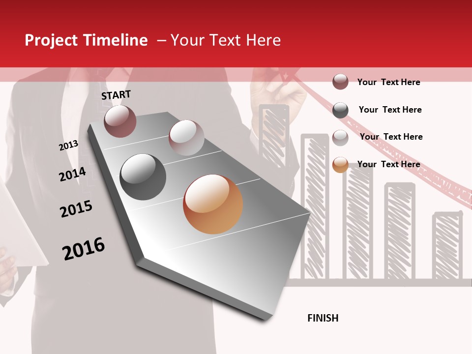 Progress Symbol Marketing PowerPoint Template