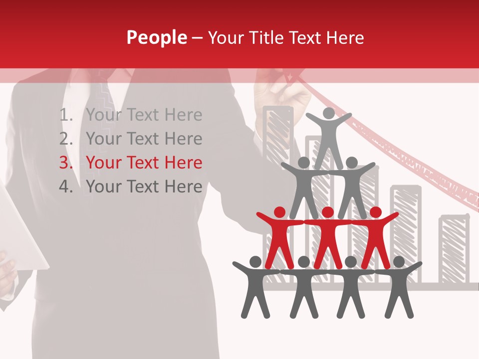 Progress Symbol Marketing PowerPoint Template