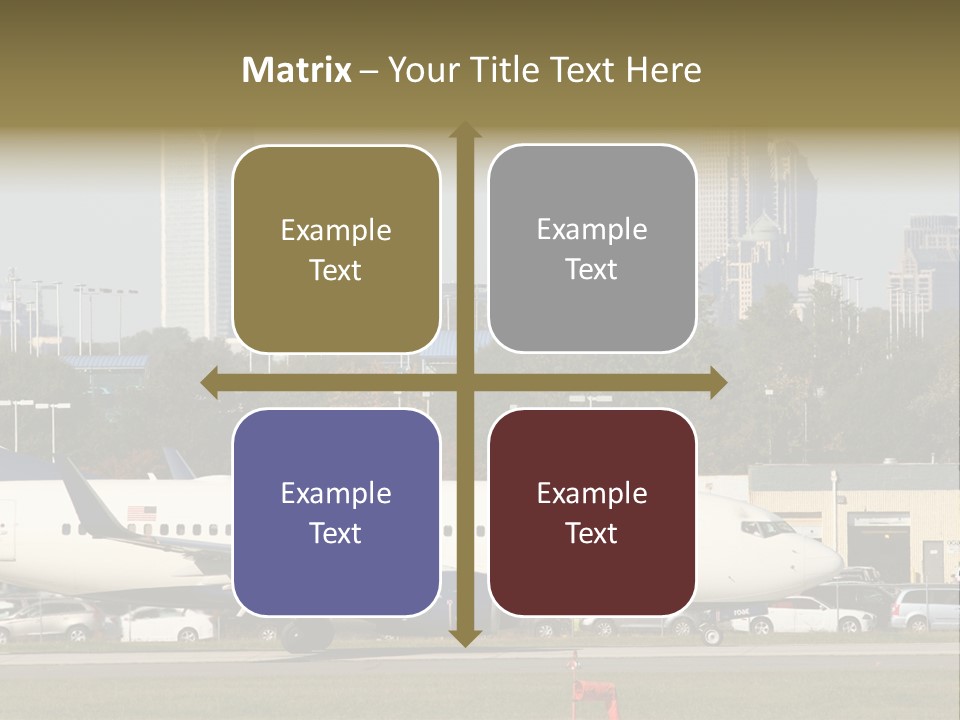 Offices Skyscrapers Depart PowerPoint Template