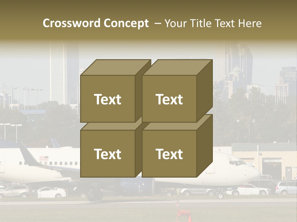 Offices Skyscrapers Depart PowerPoint Template