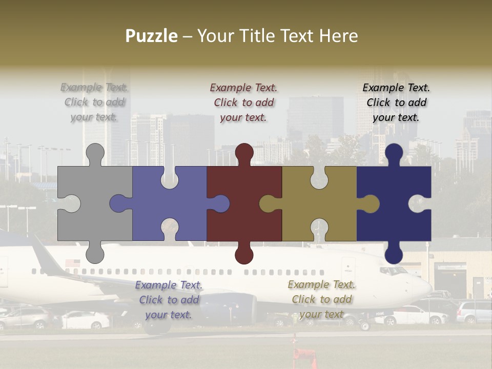 Offices Skyscrapers Depart PowerPoint Template