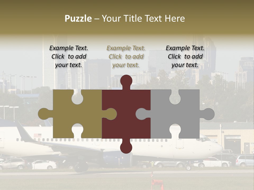 Offices Skyscrapers Depart PowerPoint Template