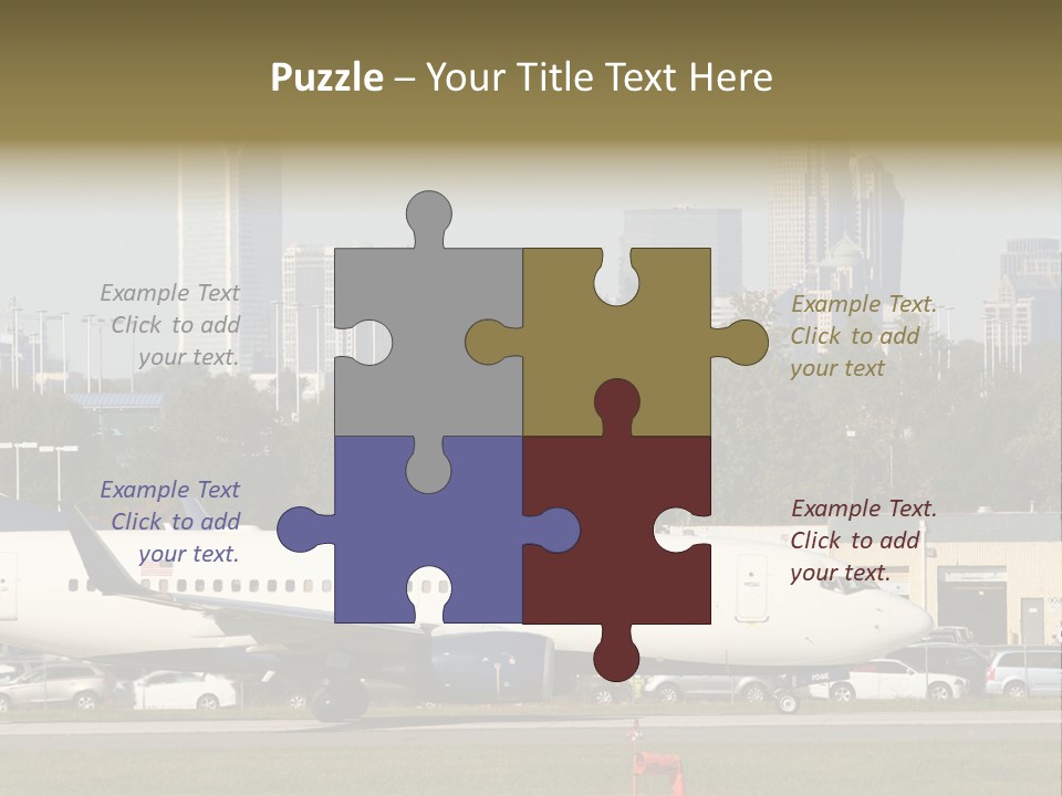 Offices Skyscrapers Depart PowerPoint Template