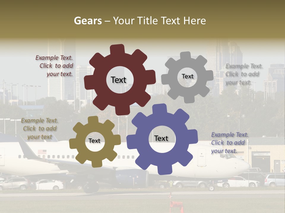 Offices Skyscrapers Depart PowerPoint Template