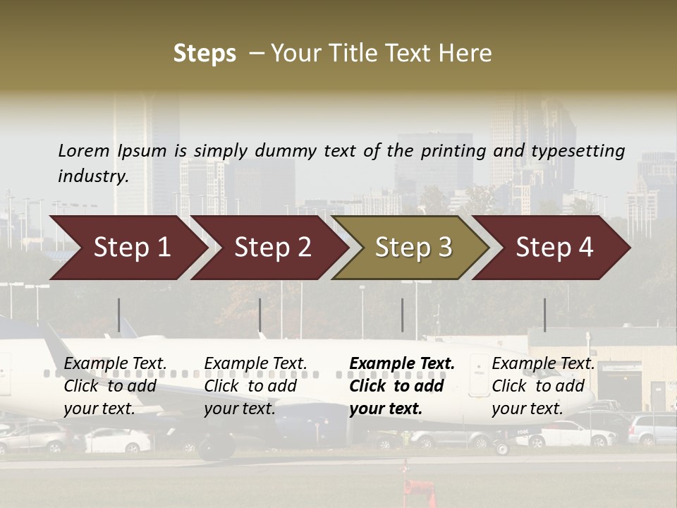Offices Skyscrapers Depart PowerPoint Template