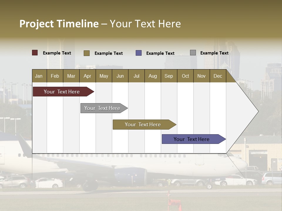 Offices Skyscrapers Depart PowerPoint Template