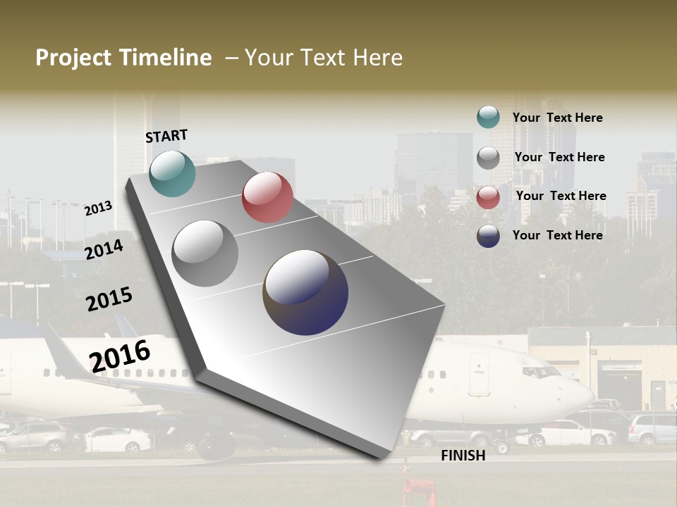 Offices Skyscrapers Depart PowerPoint Template