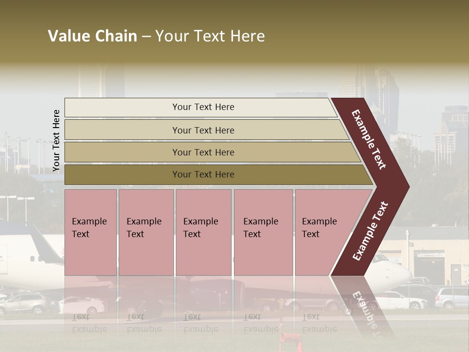 Offices Skyscrapers Depart PowerPoint Template
