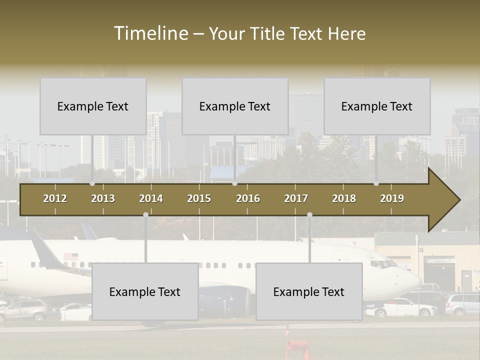 Offices Skyscrapers Depart PowerPoint Template