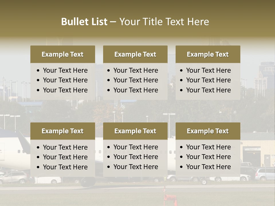 Offices Skyscrapers Depart PowerPoint Template