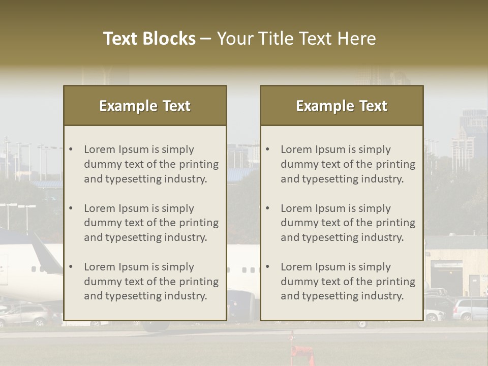 Offices Skyscrapers Depart PowerPoint Template