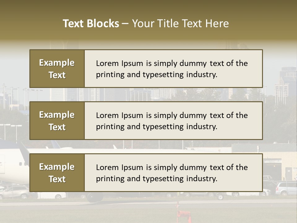 Offices Skyscrapers Depart PowerPoint Template