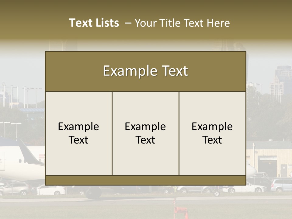 Offices Skyscrapers Depart PowerPoint Template