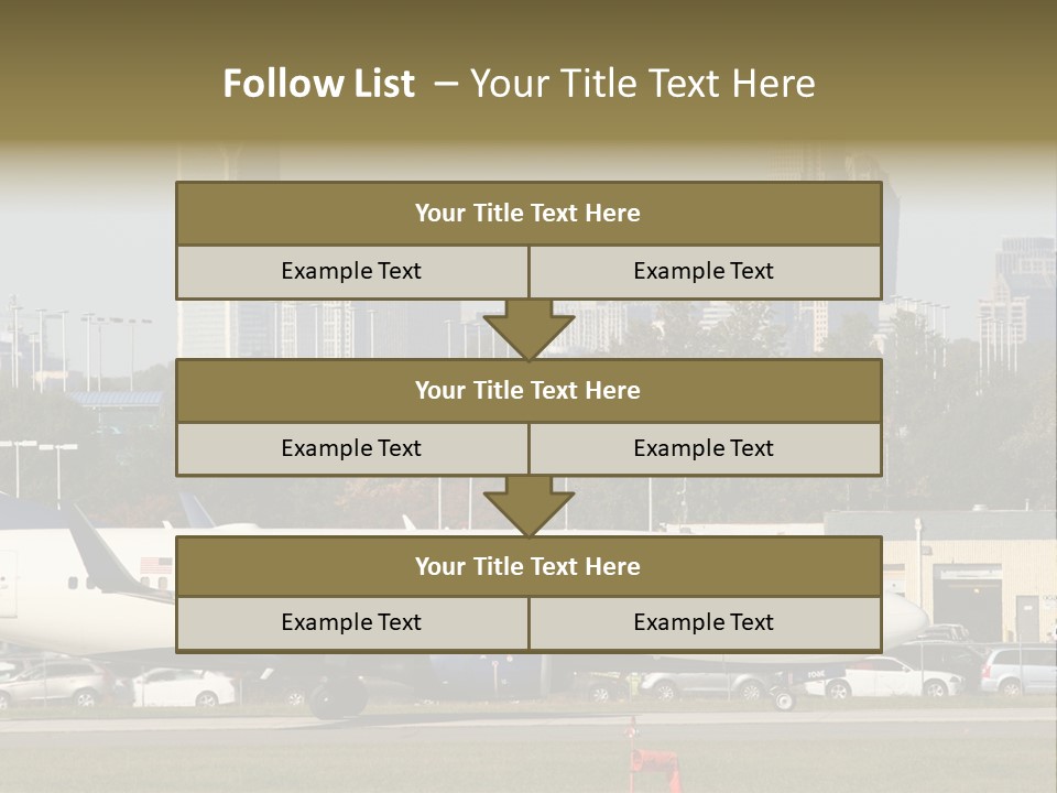 Offices Skyscrapers Depart PowerPoint Template