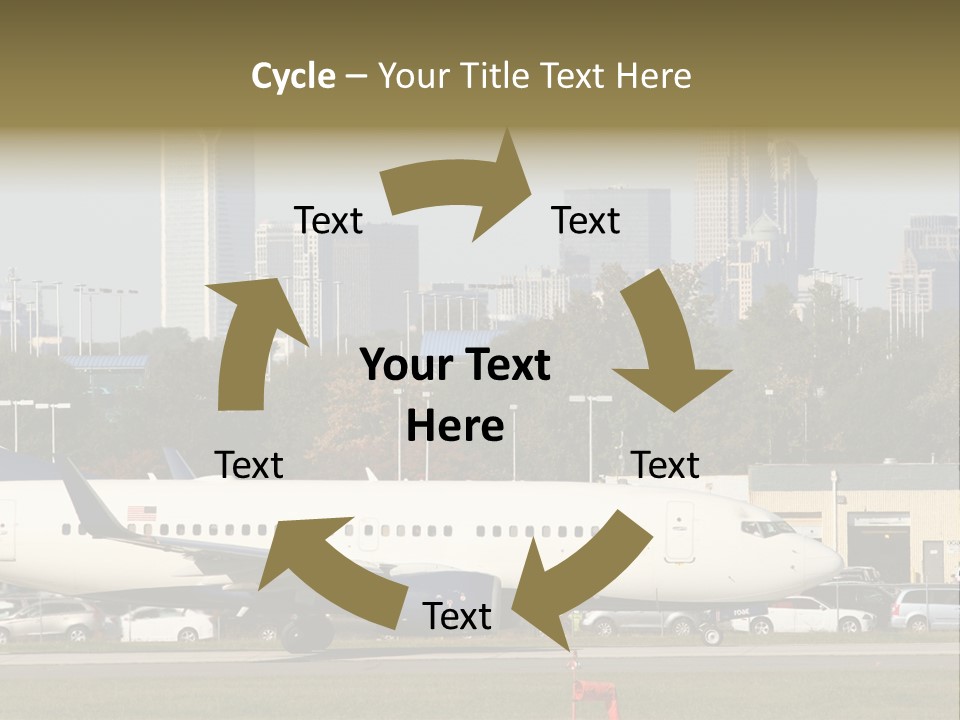 Offices Skyscrapers Depart PowerPoint Template