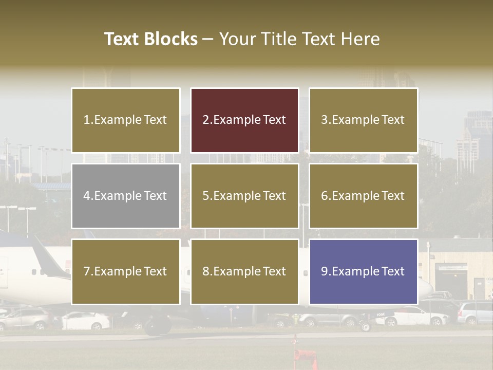 Offices Skyscrapers Depart PowerPoint Template