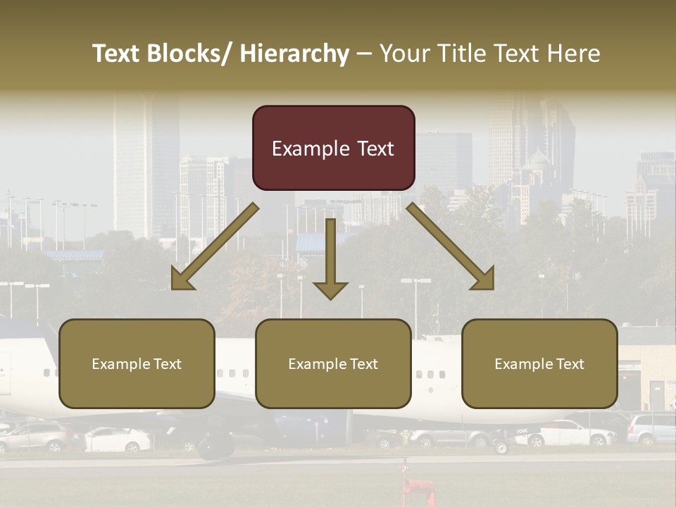 Offices Skyscrapers Depart PowerPoint Template