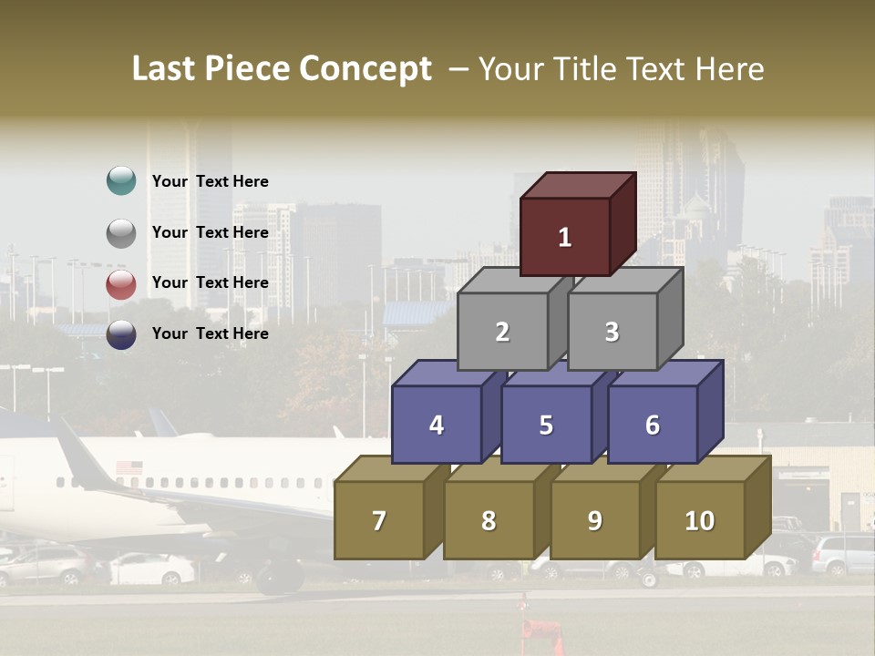 Offices Skyscrapers Depart PowerPoint Template