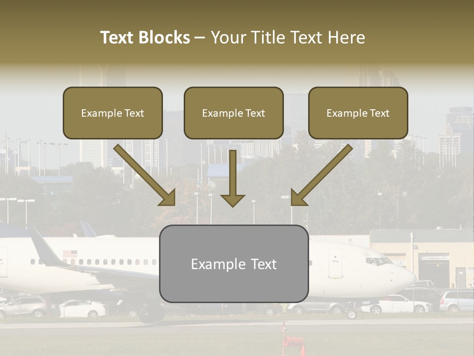 Offices Skyscrapers Depart PowerPoint Template