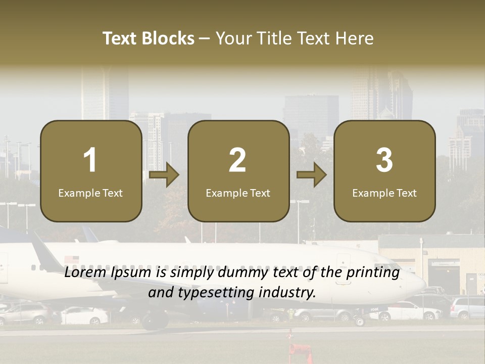 Offices Skyscrapers Depart PowerPoint Template