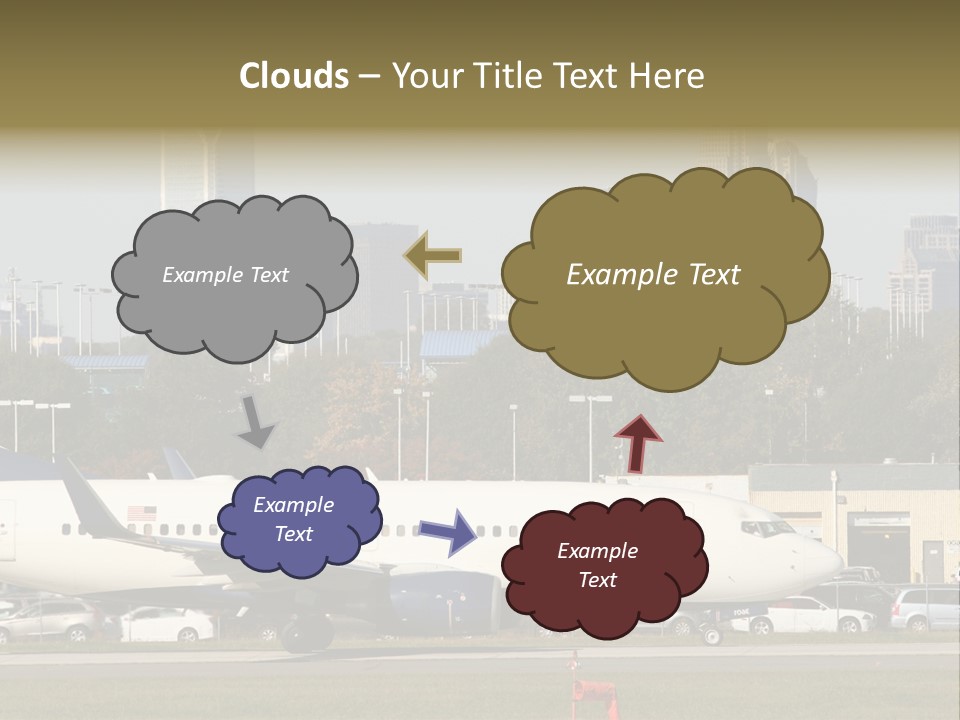 Offices Skyscrapers Depart PowerPoint Template
