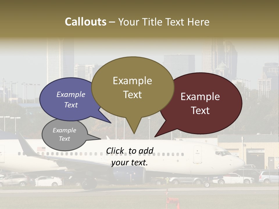 Offices Skyscrapers Depart PowerPoint Template