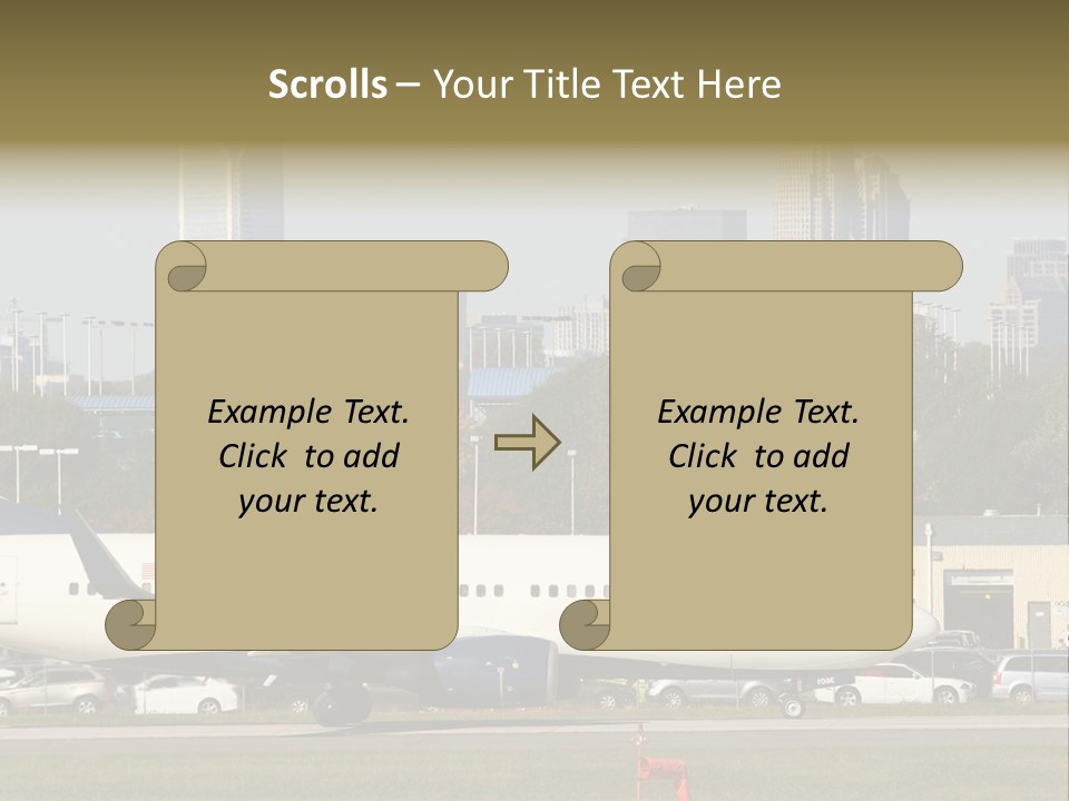 Offices Skyscrapers Depart PowerPoint Template