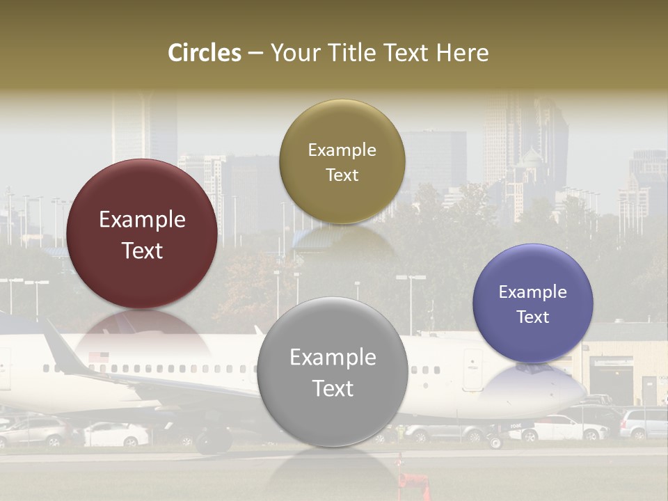Offices Skyscrapers Depart PowerPoint Template