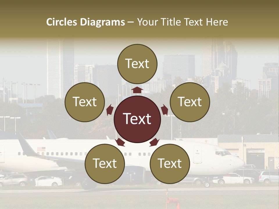 Offices Skyscrapers Depart PowerPoint Template