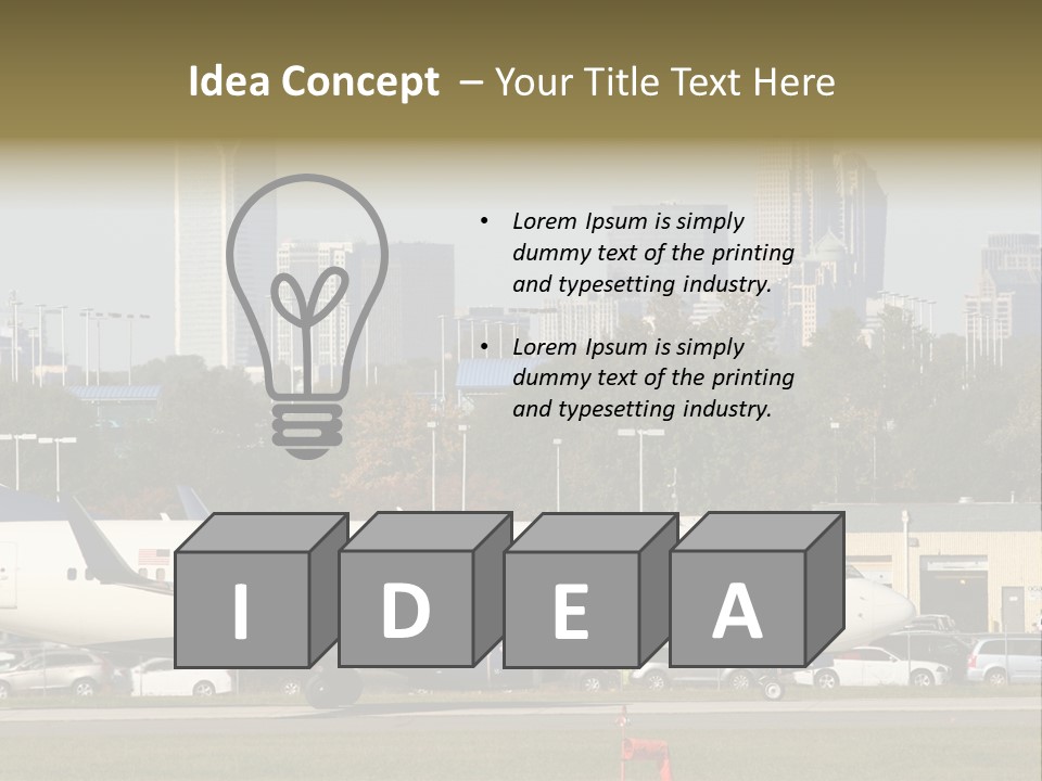 Offices Skyscrapers Depart PowerPoint Template