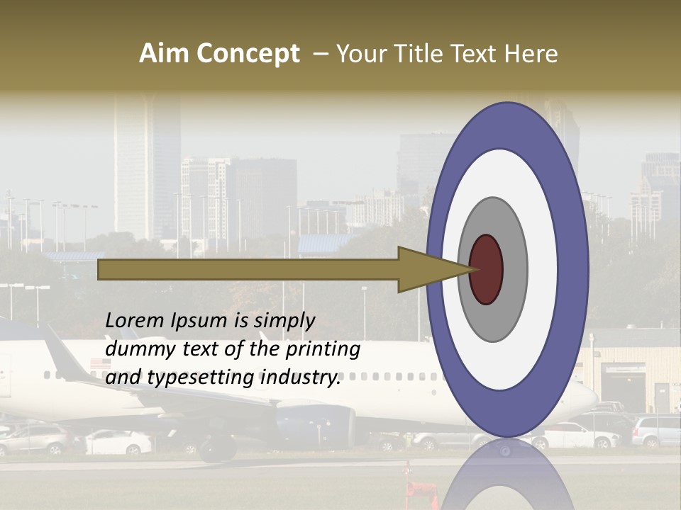 Offices Skyscrapers Depart PowerPoint Template