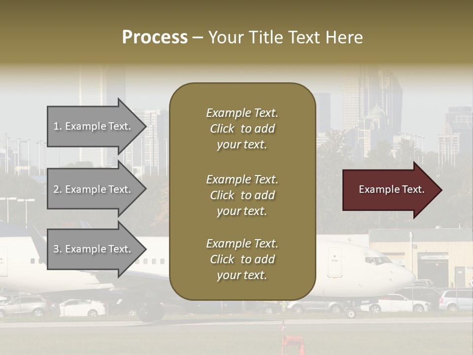 Offices Skyscrapers Depart PowerPoint Template