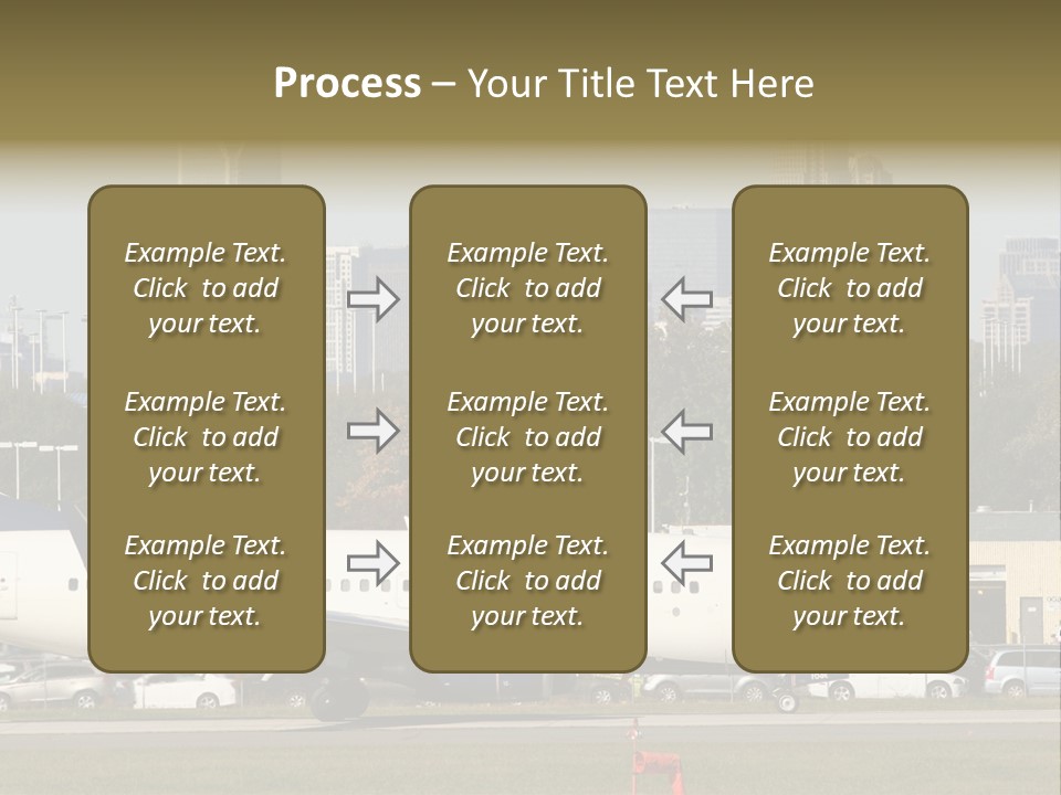 Offices Skyscrapers Depart PowerPoint Template