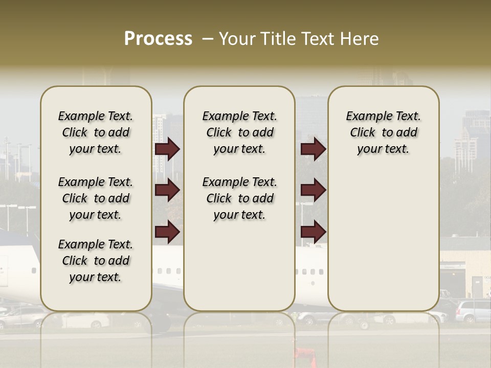 Offices Skyscrapers Depart PowerPoint Template