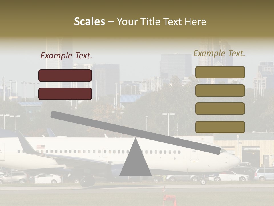 Offices Skyscrapers Depart PowerPoint Template