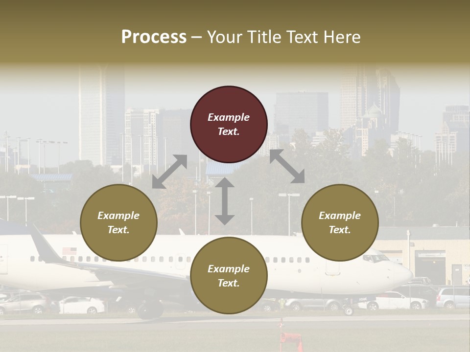 Offices Skyscrapers Depart PowerPoint Template