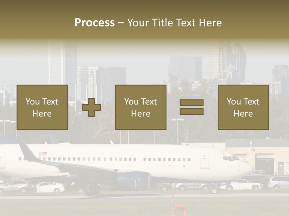 Offices Skyscrapers Depart PowerPoint Template