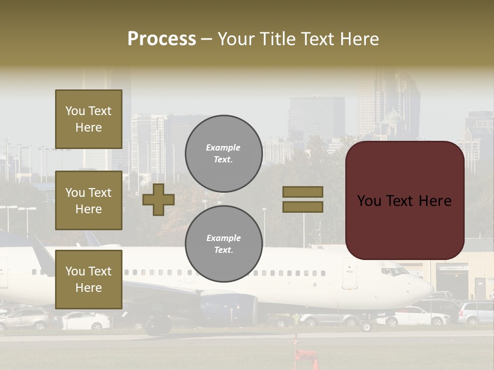 Offices Skyscrapers Depart PowerPoint Template
