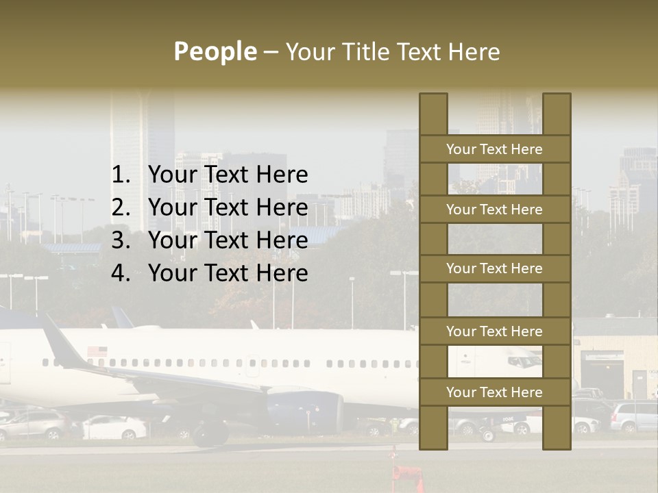 Offices Skyscrapers Depart PowerPoint Template