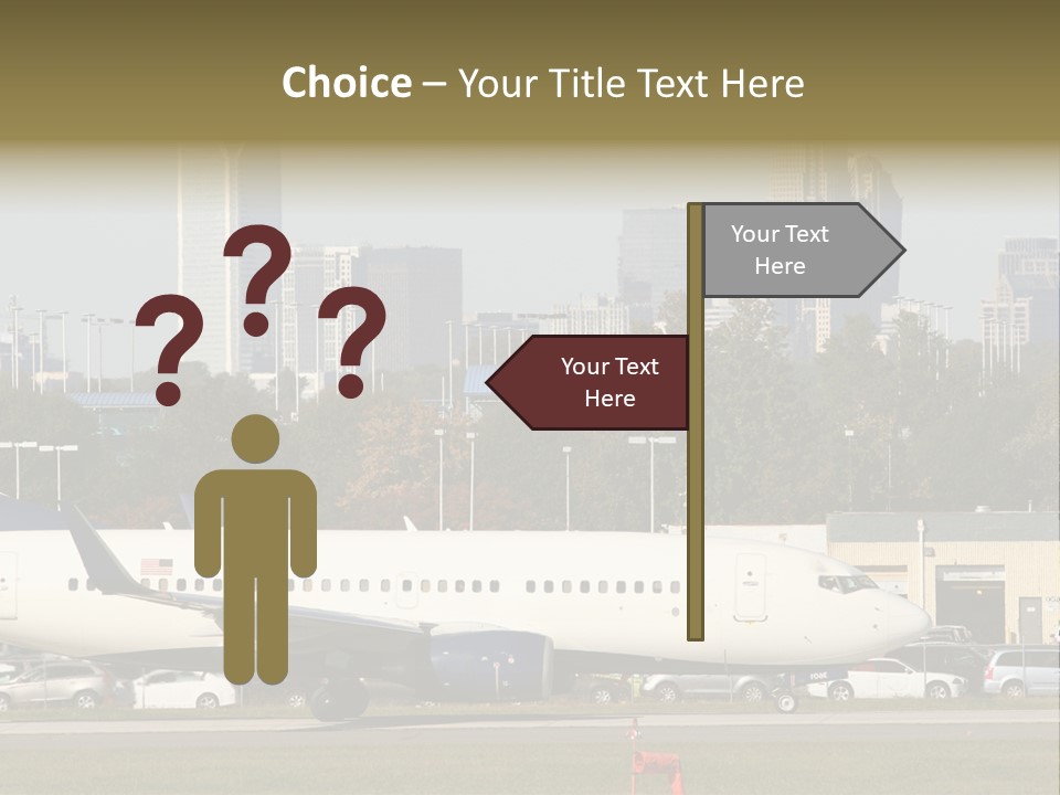 Offices Skyscrapers Depart PowerPoint Template