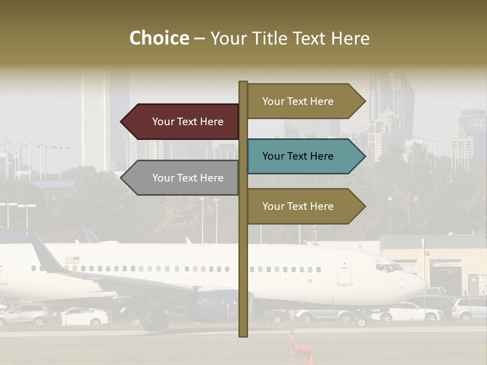 Offices Skyscrapers Depart PowerPoint Template