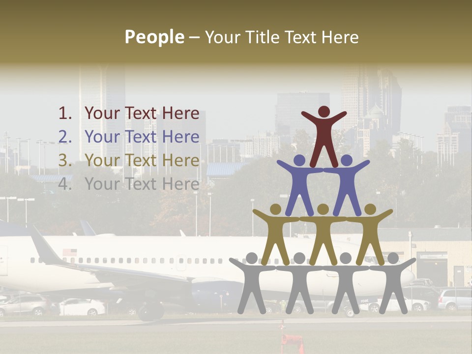 Offices Skyscrapers Depart PowerPoint Template