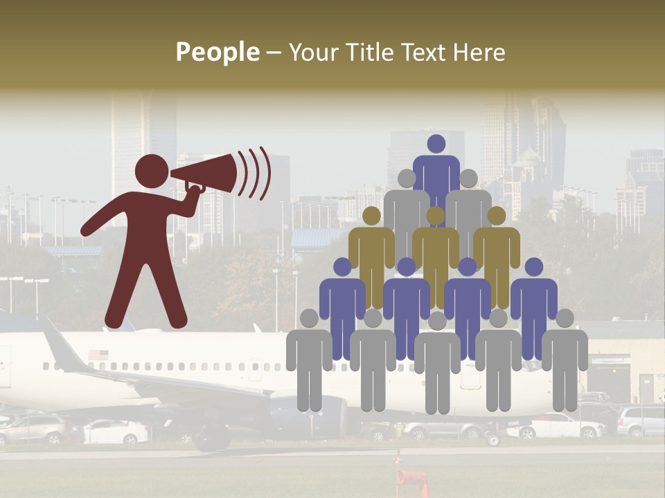 Offices Skyscrapers Depart PowerPoint Template