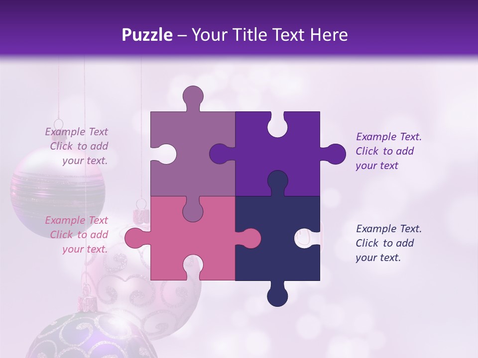 Celebration Bauble Image PowerPoint Template