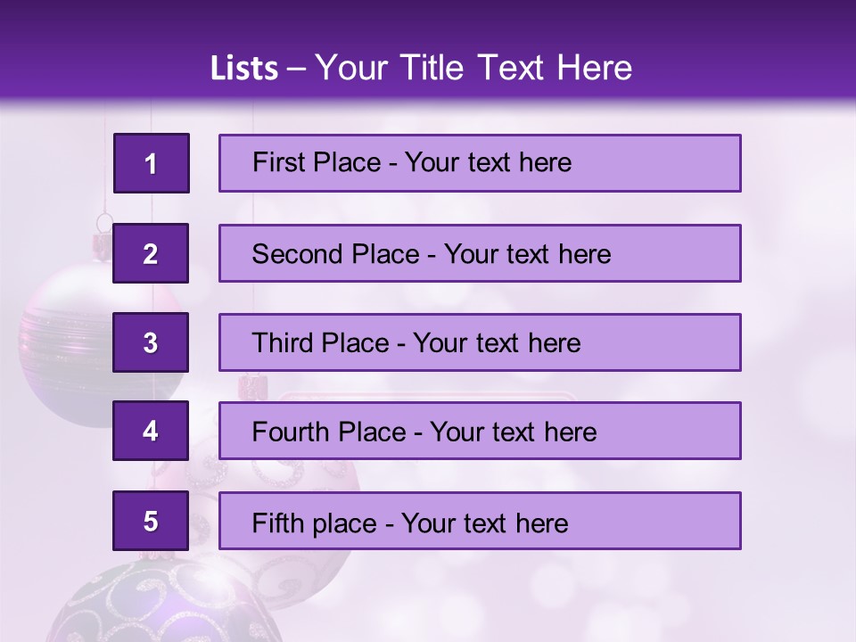 Celebration Bauble Image PowerPoint Template